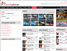 Tablet Screenshot of cyclingfever.com